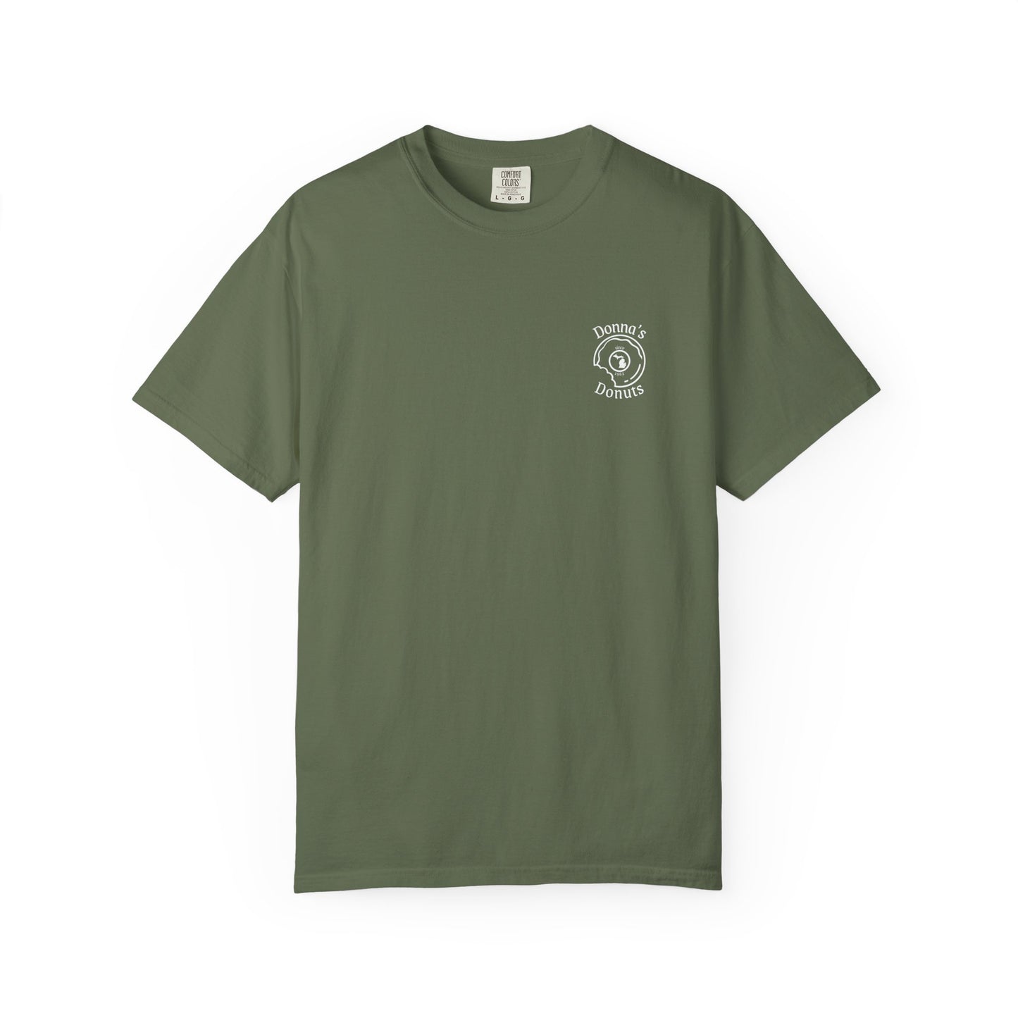 Vintage 'Donna's Donuts' Logo T-Shirt — Garment-Dyed Crew Tee