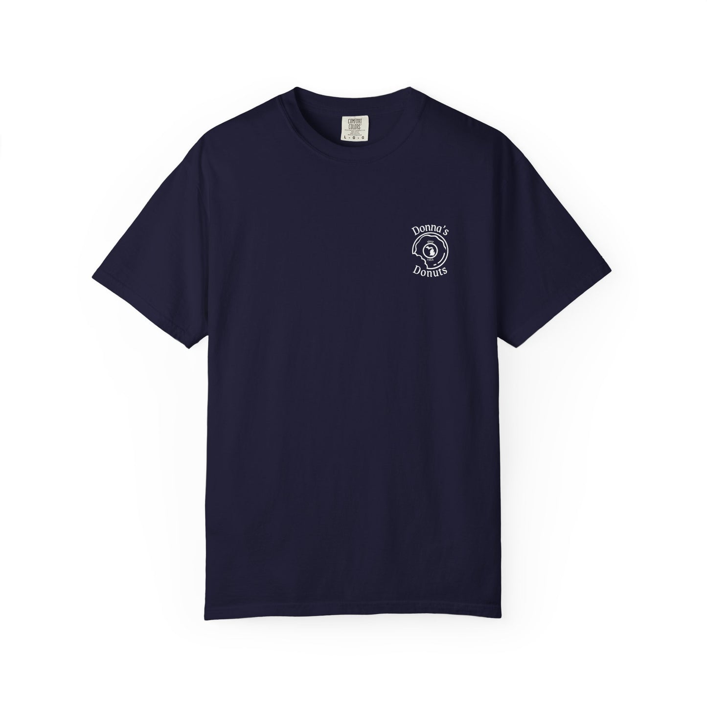 Vintage 'Donna's Donuts' Logo T-Shirt — Garment-Dyed Crew Tee