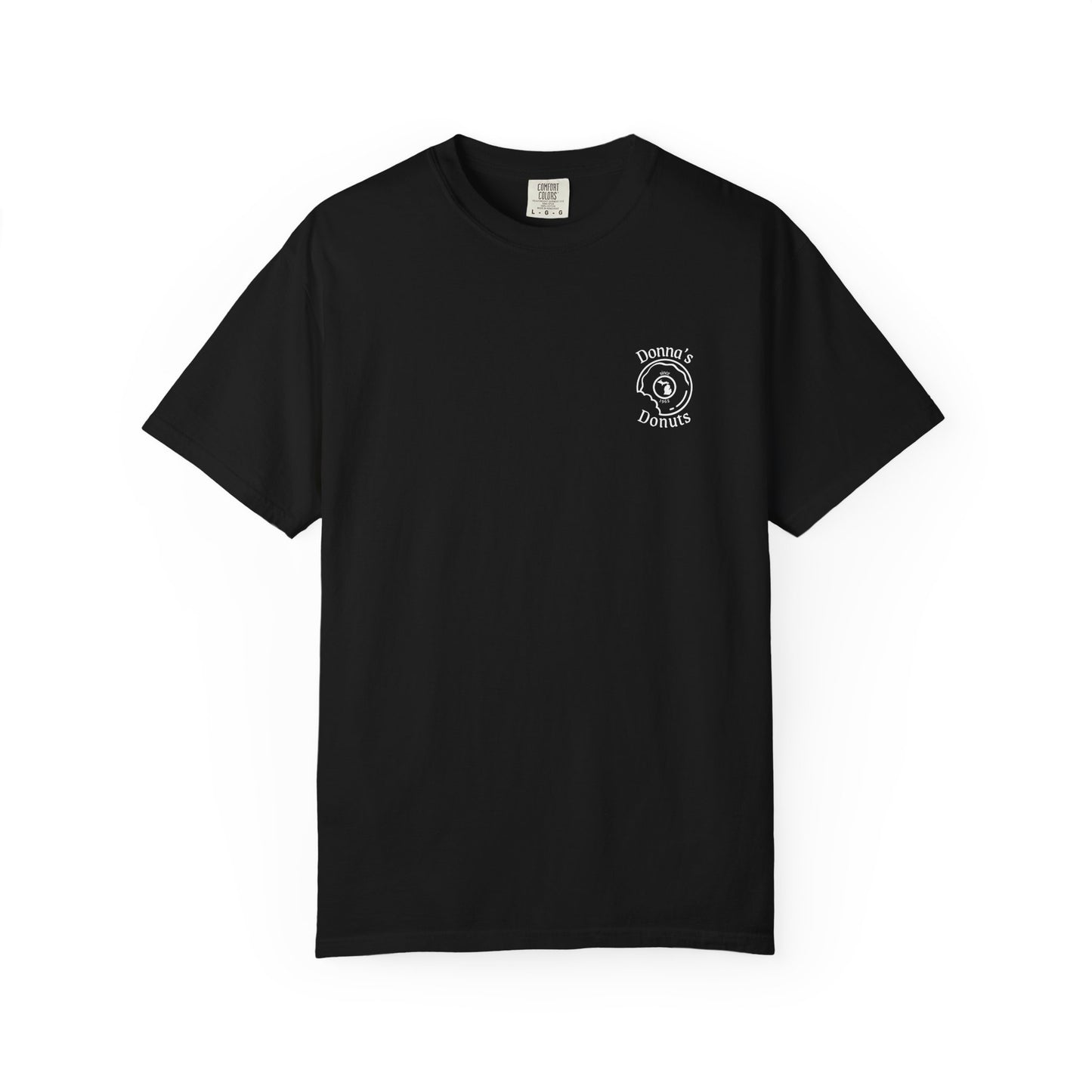 Vintage 'Donna's Donuts' Logo T-Shirt — Garment-Dyed Crew Tee