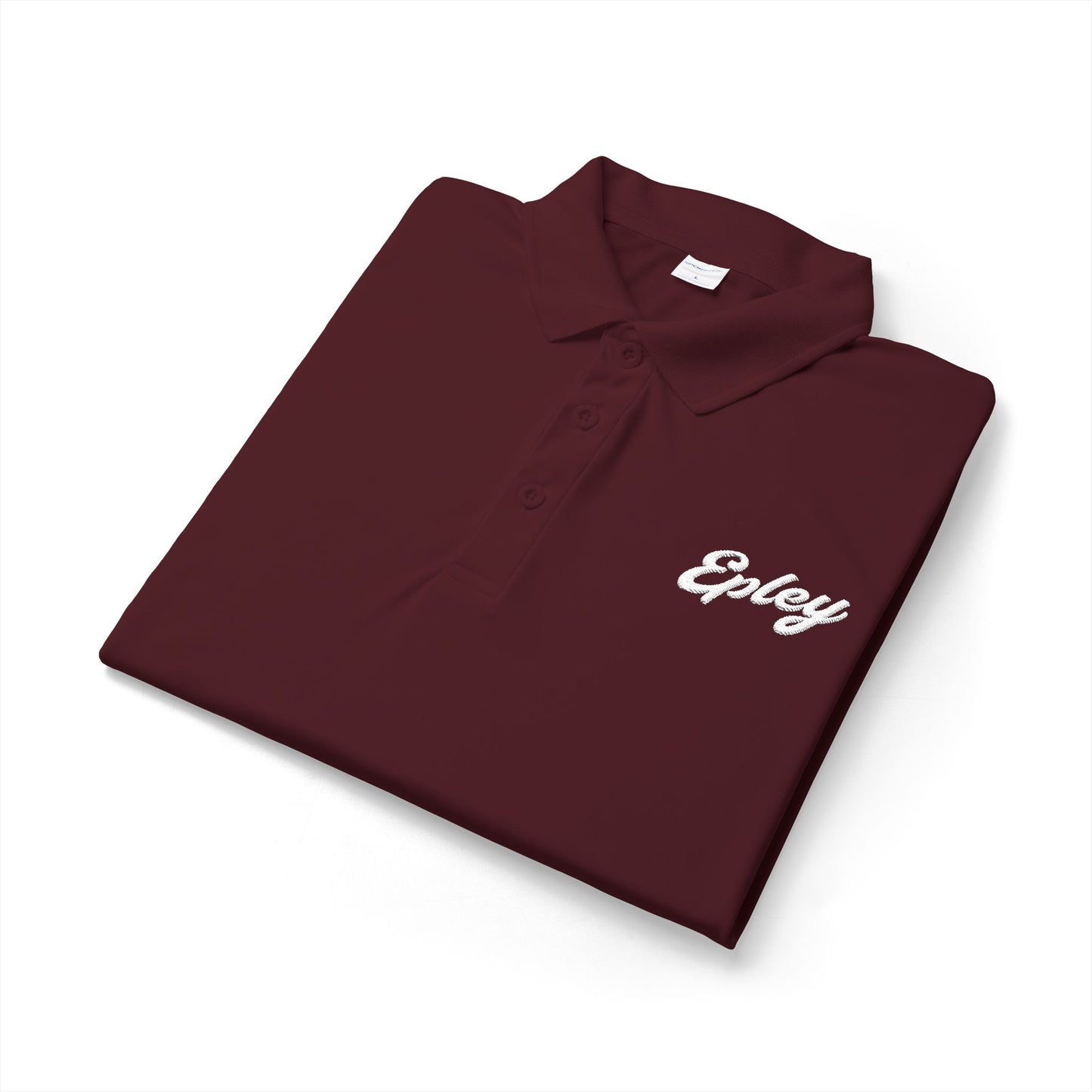 Embay Script Logo Polo — Men’s Black Performance Golf Shirt
