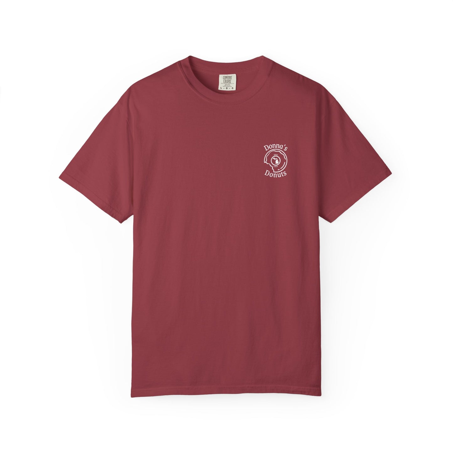 Vintage 'Donna's Donuts' Logo T-Shirt — Garment-Dyed Crew Tee