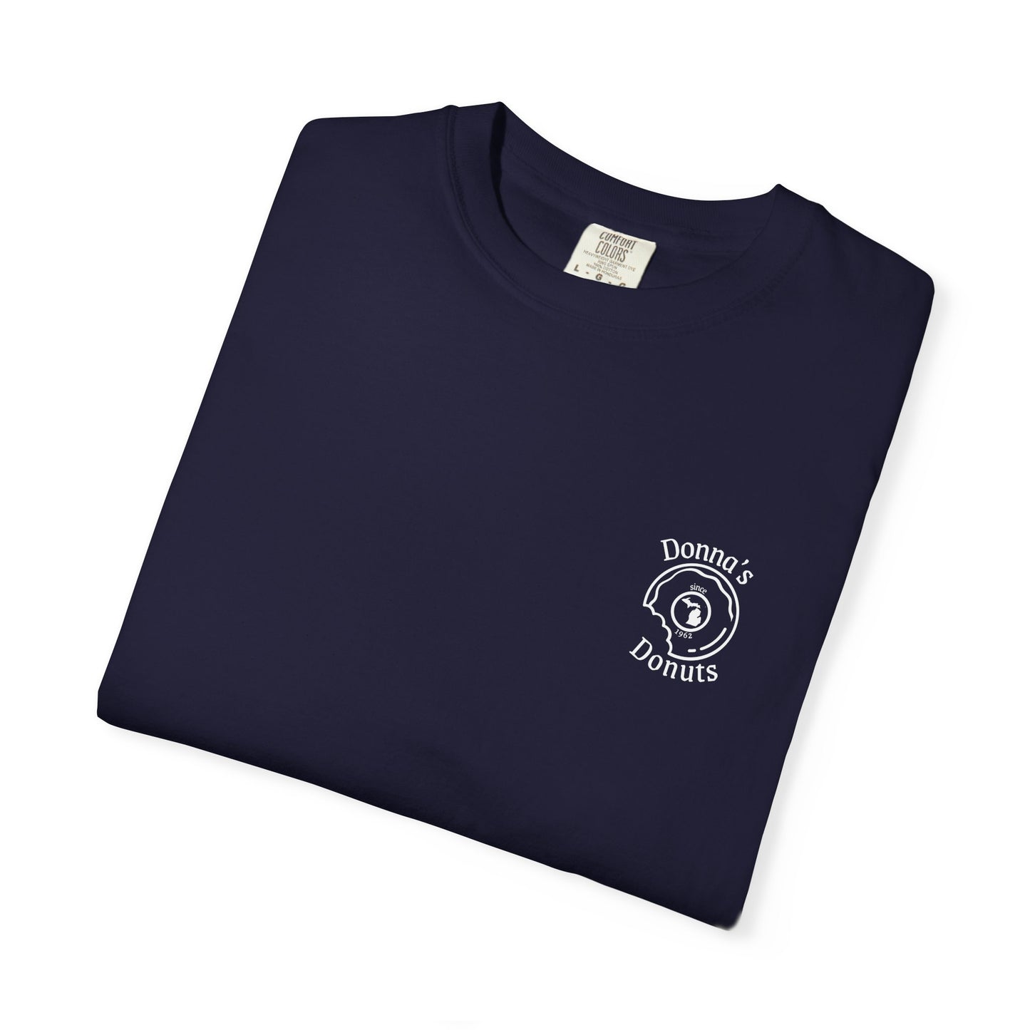 Vintage 'Donna's Donuts' Logo T-Shirt — Garment-Dyed Crew Tee