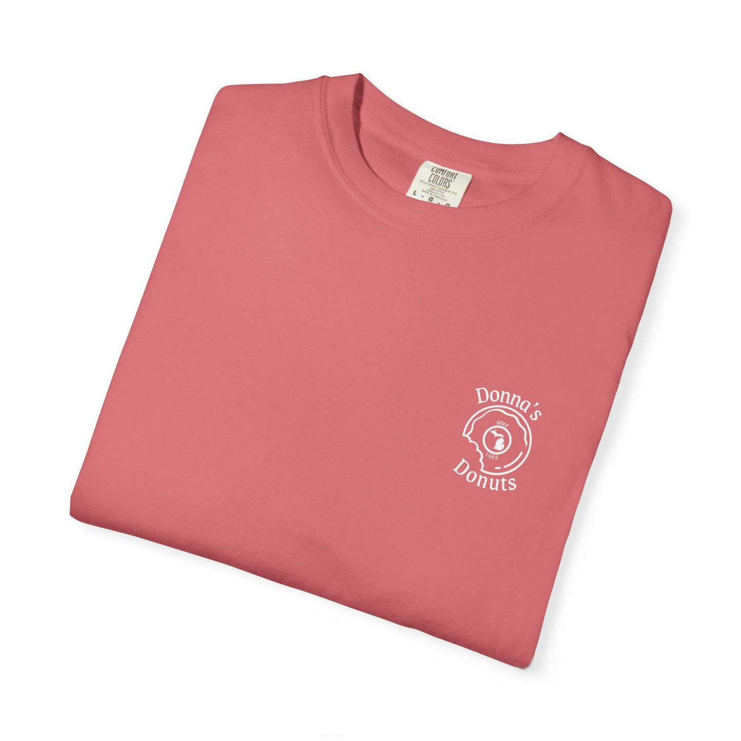 Vintage 'Donna's Donuts' Logo T-Shirt — Garment-Dyed Crew Tee
