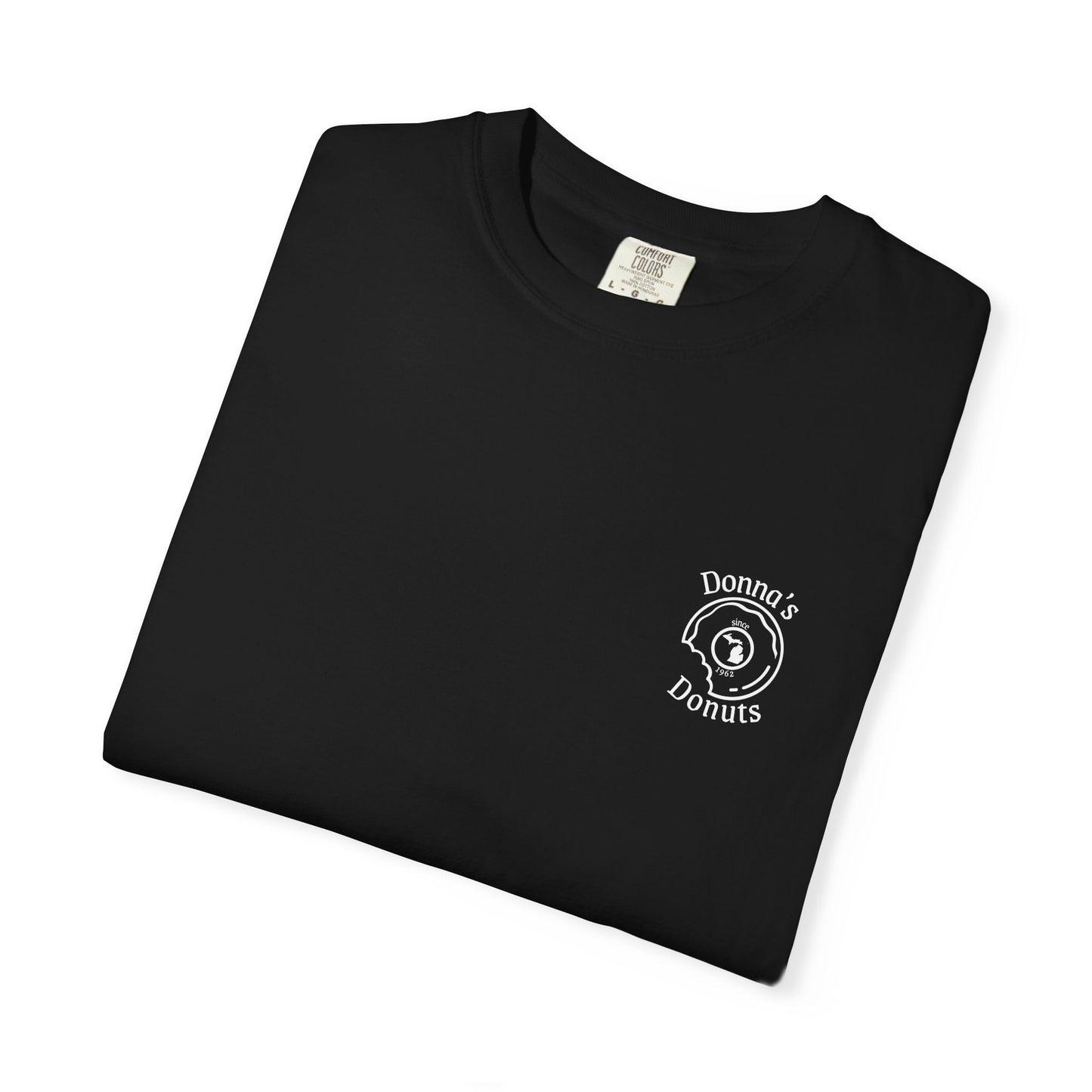 Vintage 'Donna's Donuts' Logo T-Shirt — Garment-Dyed Crew Tee