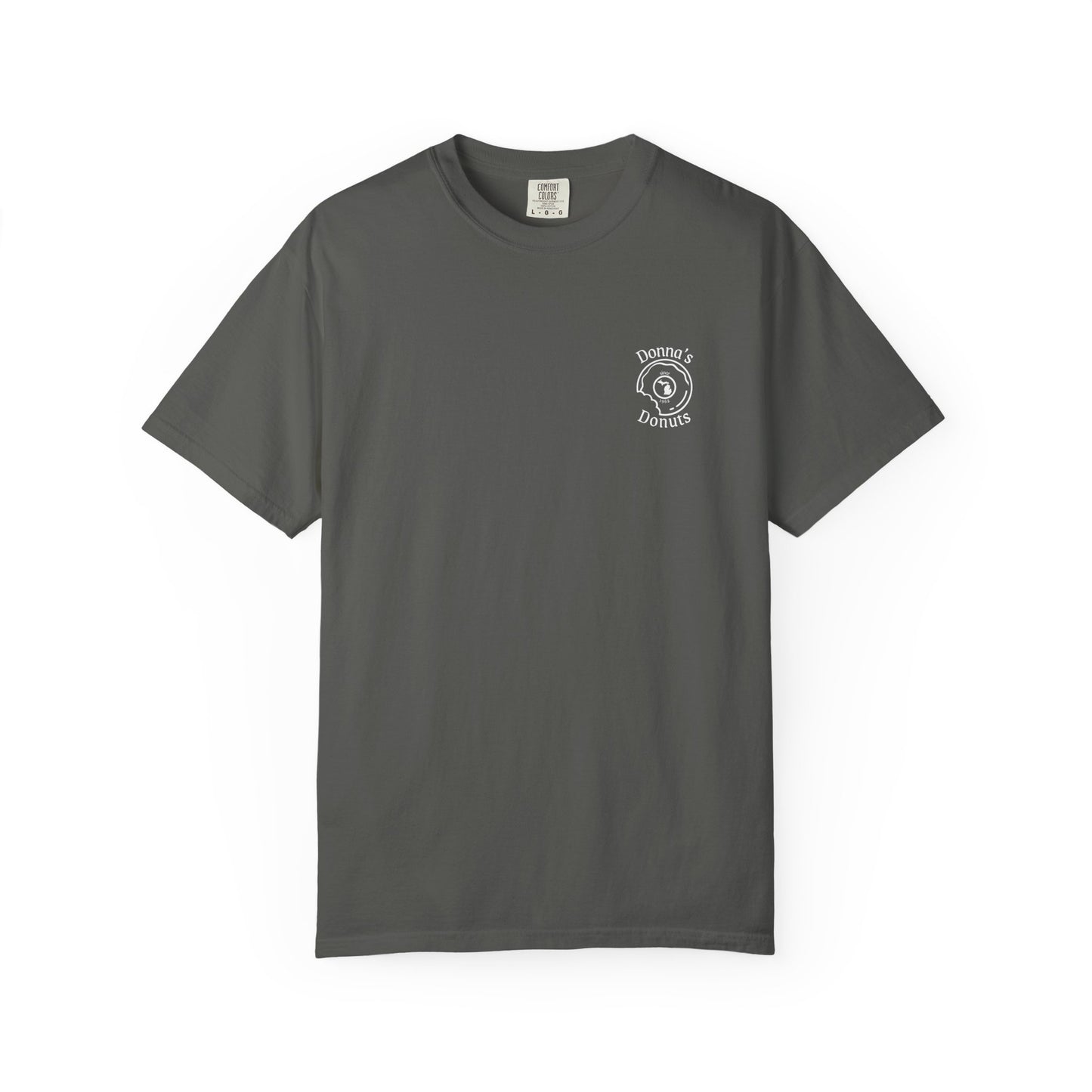 Vintage 'Donna's Donuts' Logo T-Shirt — Garment-Dyed Crew Tee