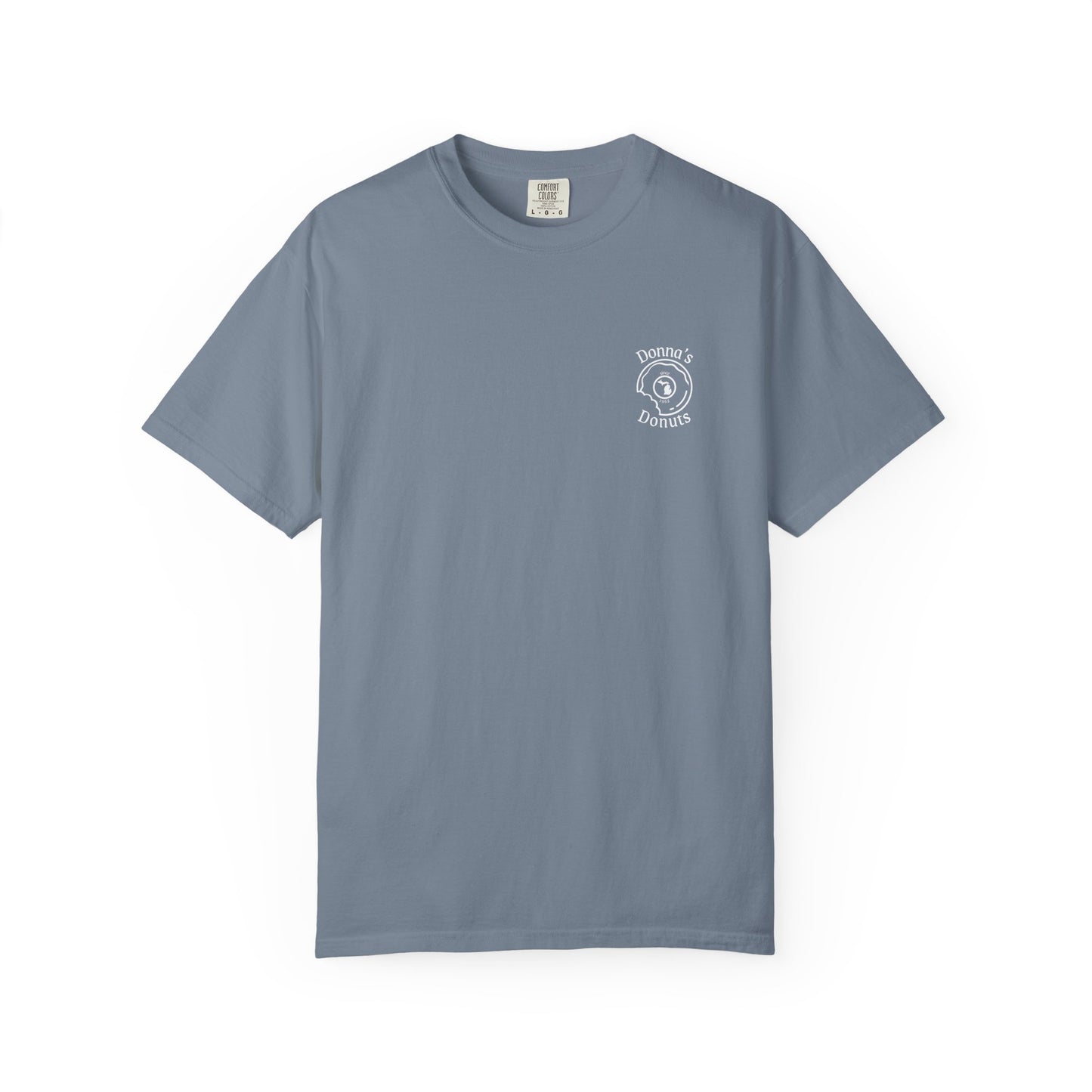 Vintage 'Donna's Donuts' Logo T-Shirt — Garment-Dyed Crew Tee