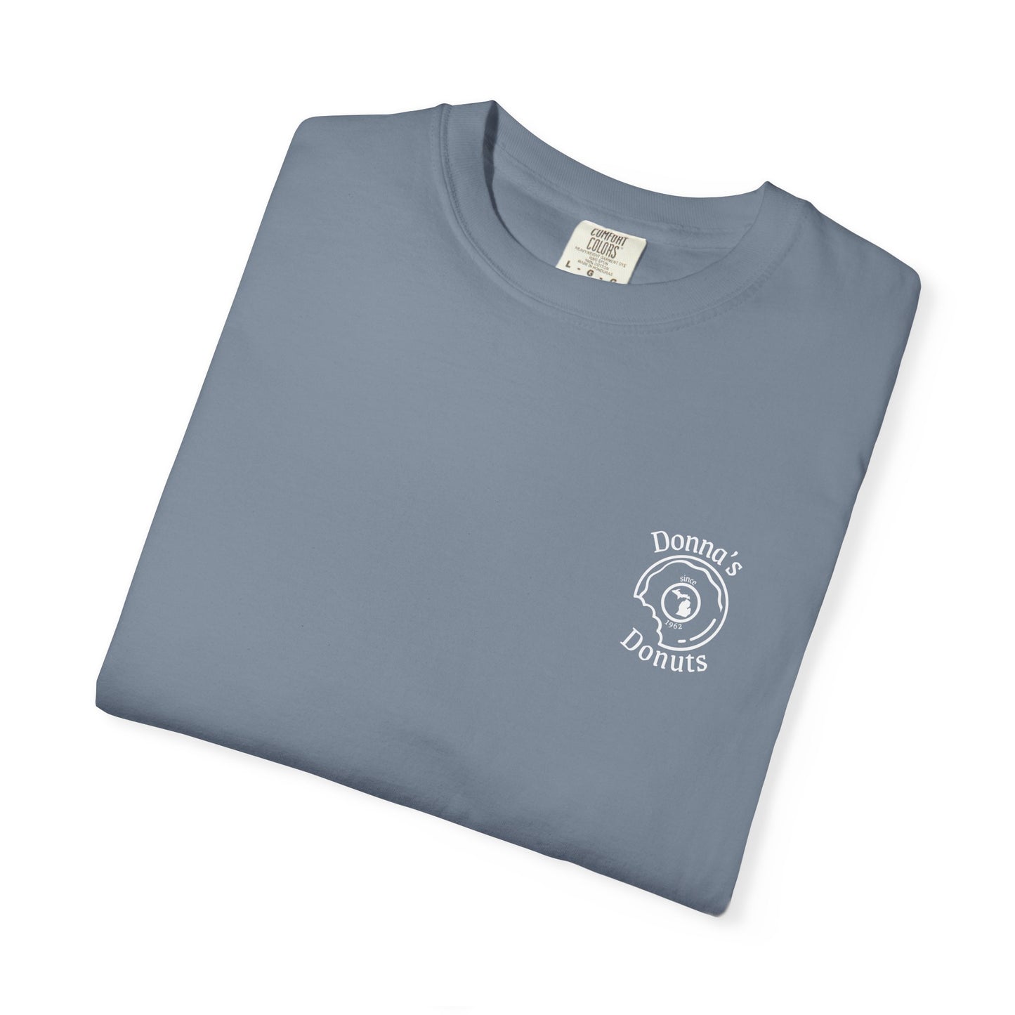 Vintage 'Donna's Donuts' Logo T-Shirt — Garment-Dyed Crew Tee