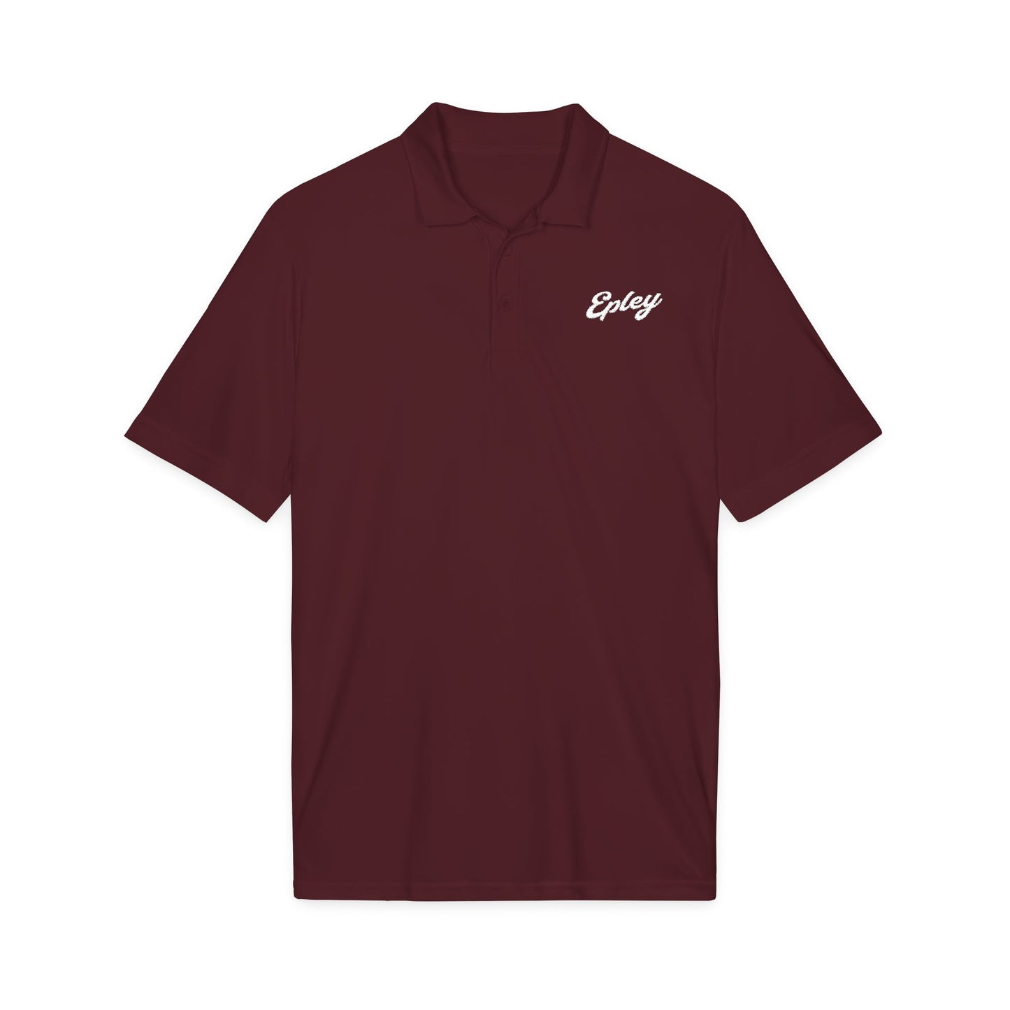 Embay Script Logo Polo — Men’s Black Performance Golf Shirt