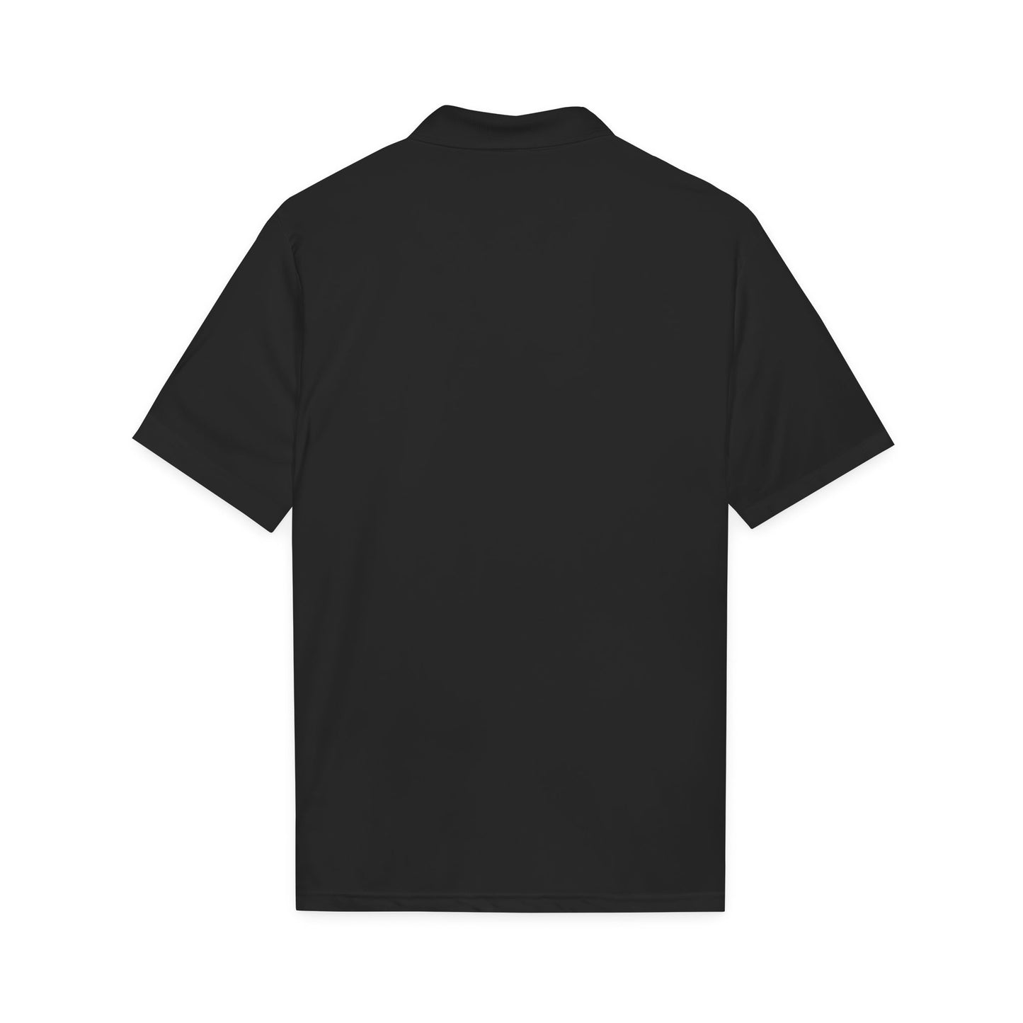Embay Script Logo Polo — Men’s Black Performance Golf Shirt