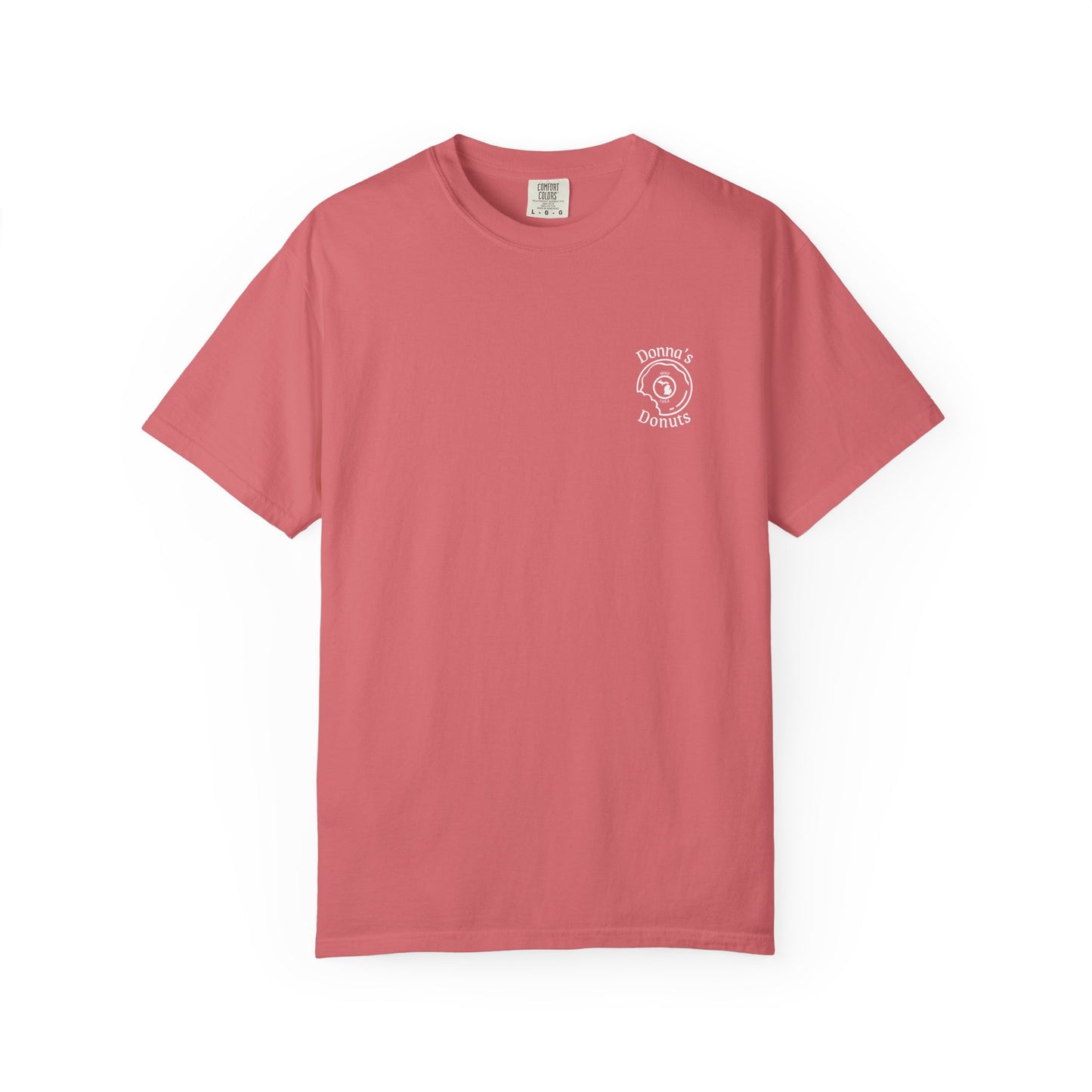 Vintage 'Donna's Donuts' Logo T-Shirt — Garment-Dyed Crew Tee
